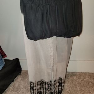 Strapless Black to Tortoise Maxi Dress